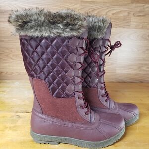 Arianna Quilted Lace-Up Winter Boot